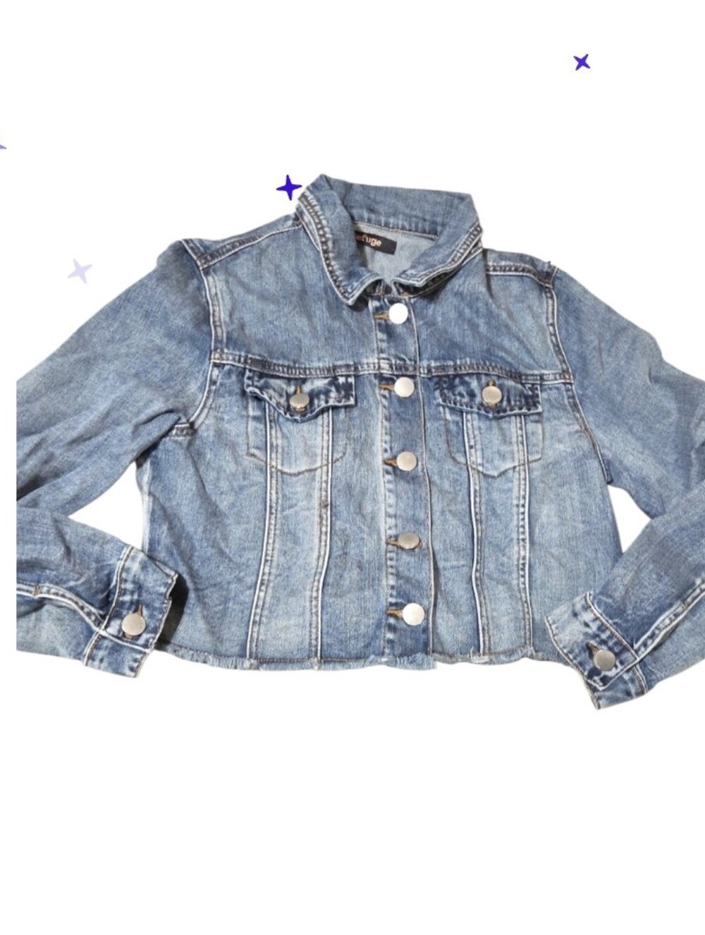 refuge Light Blue Denim Jacket - Kids Lg